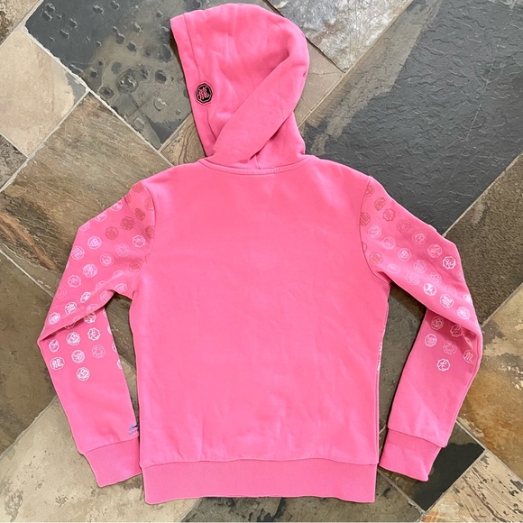 Li-Ning•NWT•S•Hot Pink•Full-Zip Fleece Hoodie•Embroidered Patches + Sleeve Cuff - Picture 4 of 16